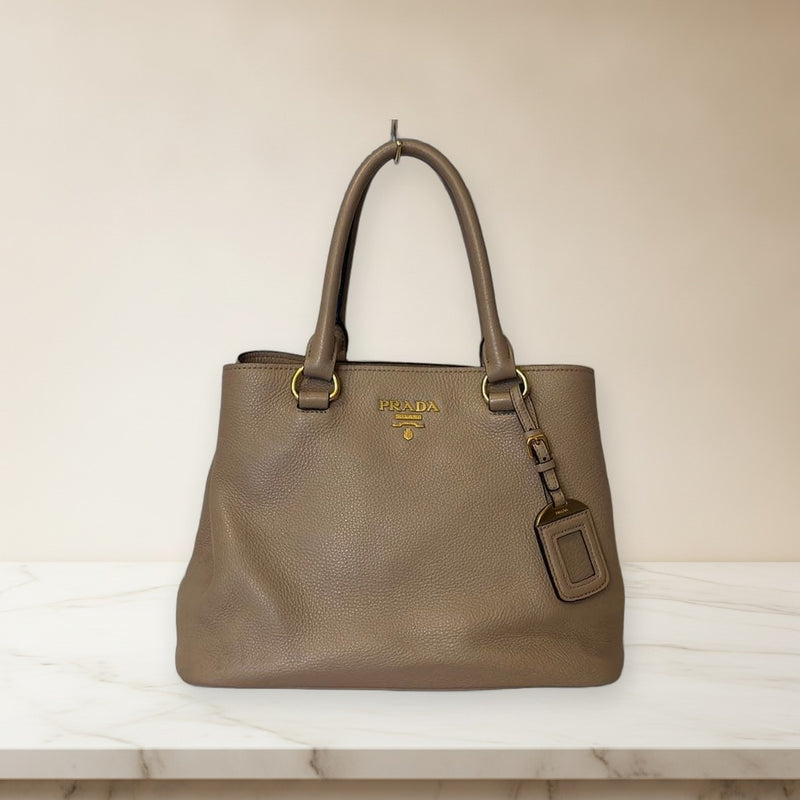 Prada 2-Way Handbag Shoulder Bag Leather