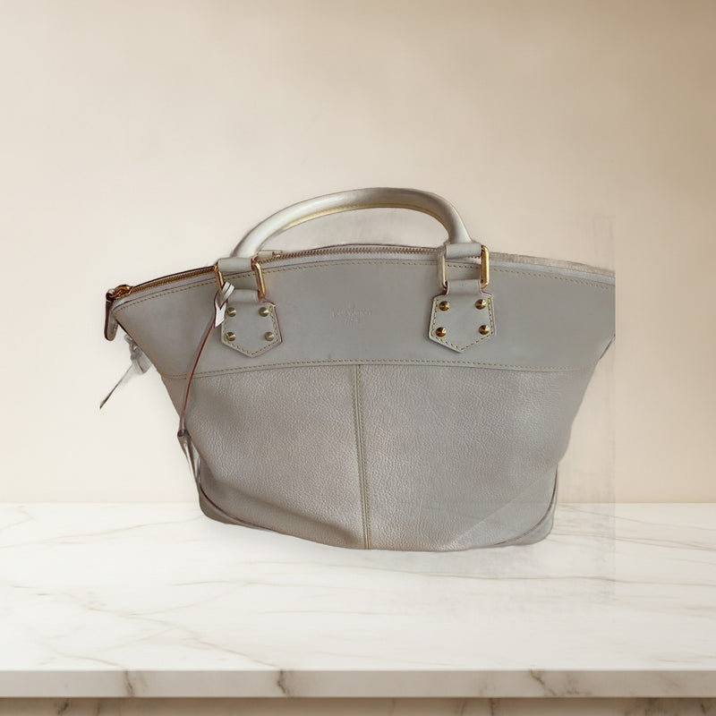 Louis Vuitton Suhali Lockit Gm M91862 Handbag Leather White