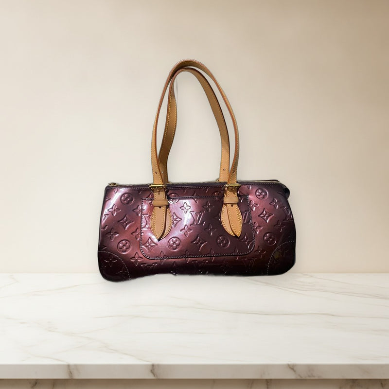 Louis Vuitton Handbag Vernis Amarante Red Canvas Shoulder Bag