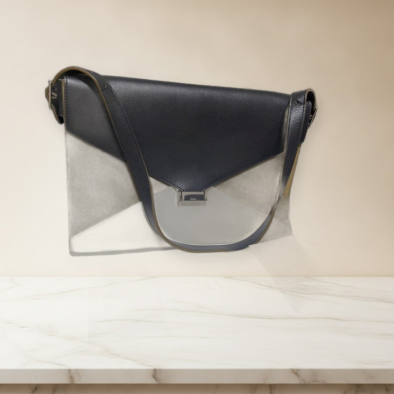 Celine Diamond Shoulder Bag Leather Handbag