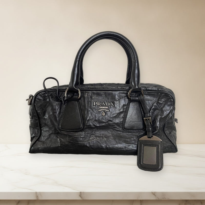 Prada Nappa Antique 2WAY Handbag Shoulder Bag Leather