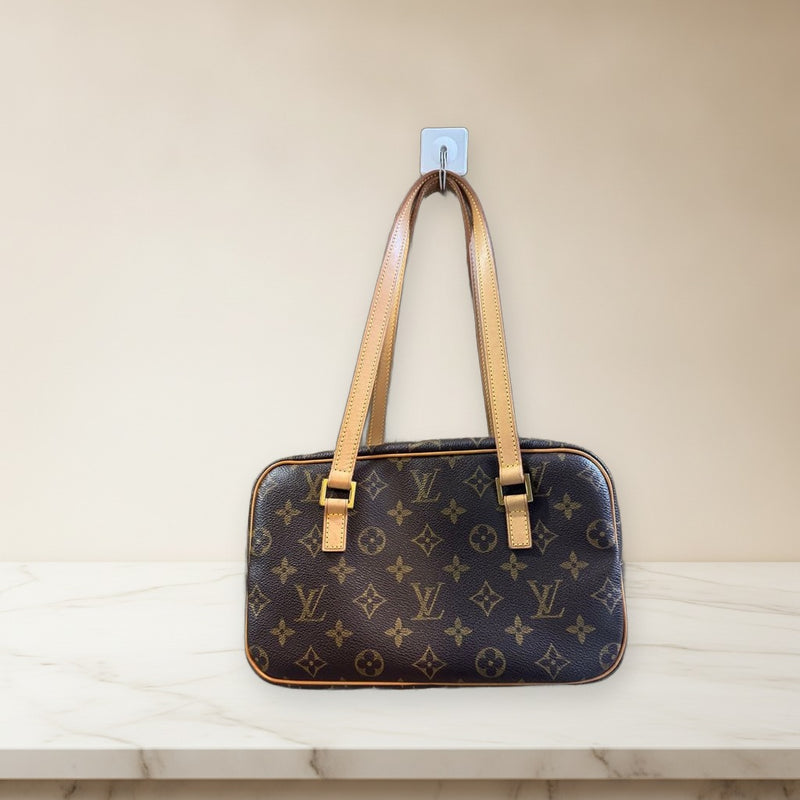 Louis Vuitton Monogram Cite Mm Shoulder Handbag Brown