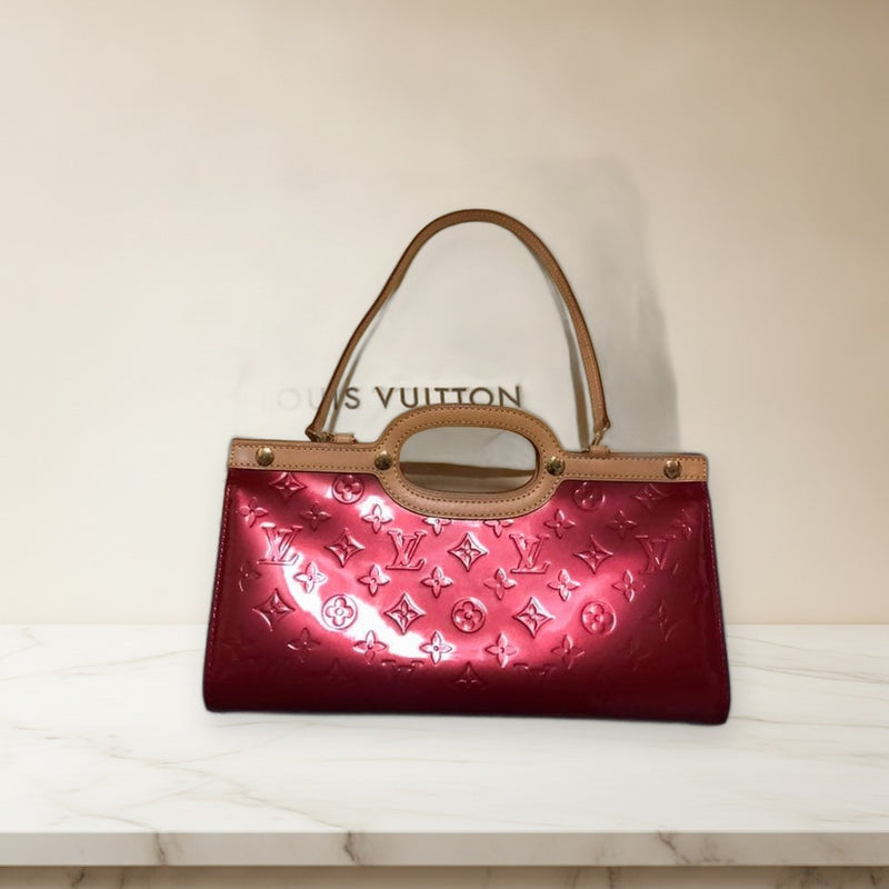 Louis Vuitton Monogram Vernis Roxbury Drive Handbag Shoulder Bag Pomme Damour