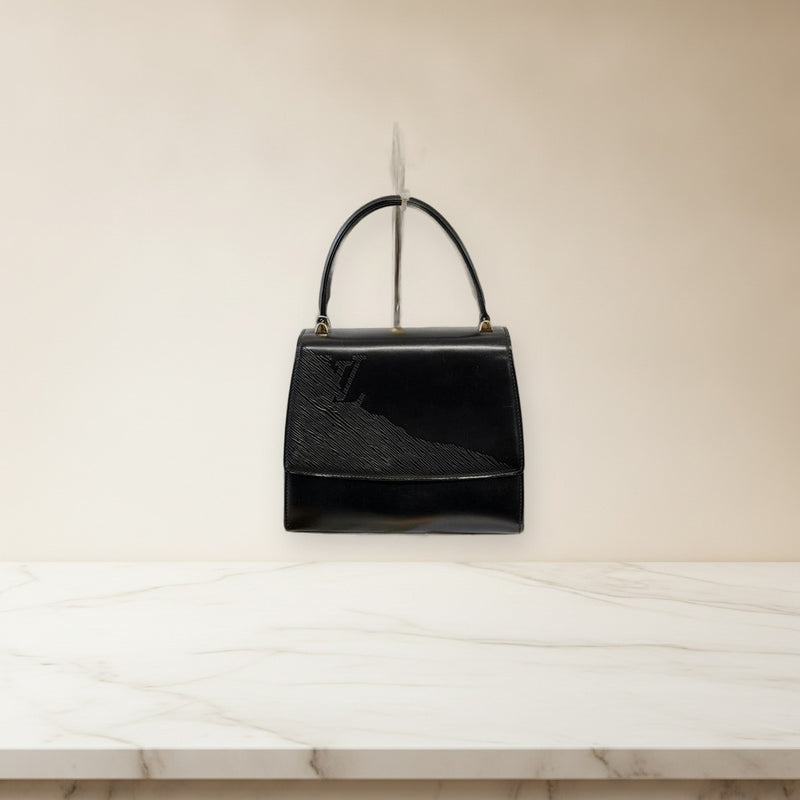 Louis Vuitton Opera Line Athenes Handbag Black Leather
