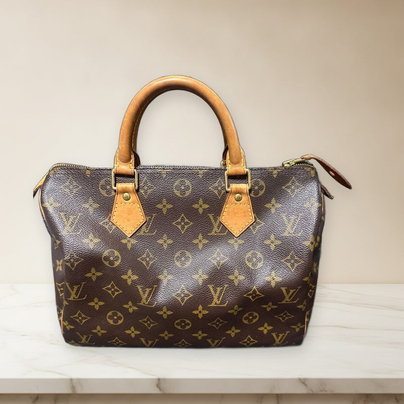 Louis Vuitton Monogram Handbag Brown Monogram Canvas