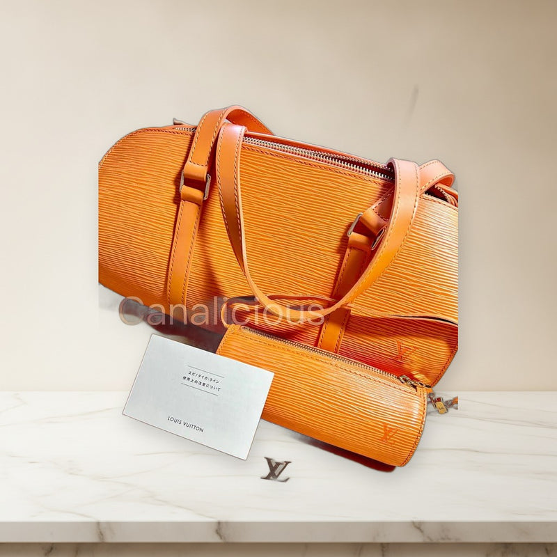 Louis Vuitton Epi Soufflot MI0043 Handbag Orange Epi Leather