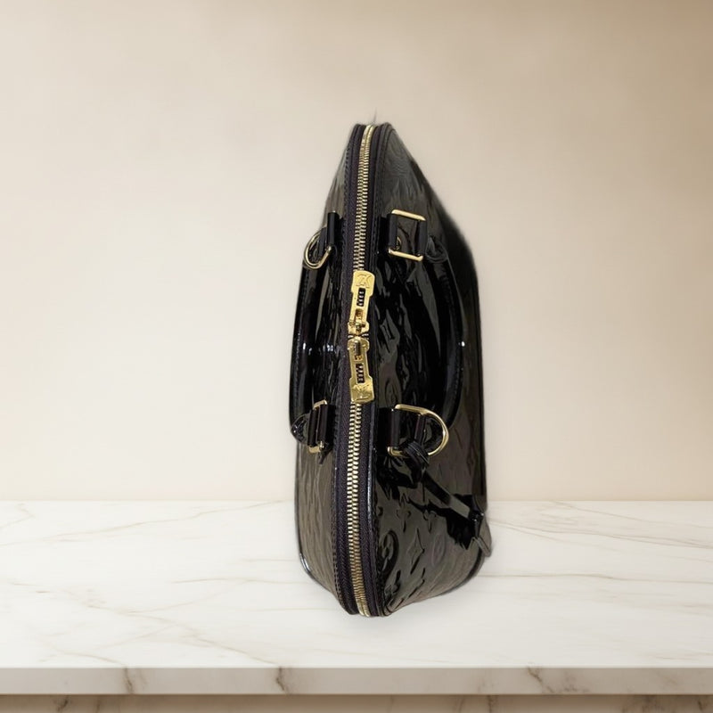 Louis Vuitton Alma Pm M91611 Handbag Monogram Vernis Amarante