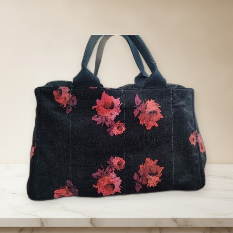 Prada Canapa Series Tote Shoulder Bag Handbag Nylon