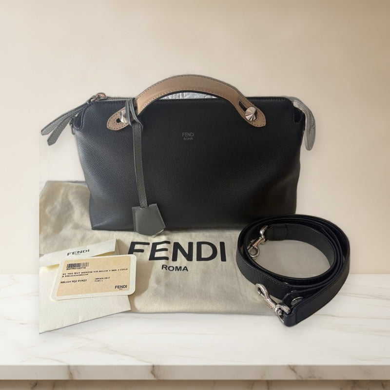 Fendi By The Way Medium 8BL124 2-Way Shoulder Bag Calf Leather Handbag
