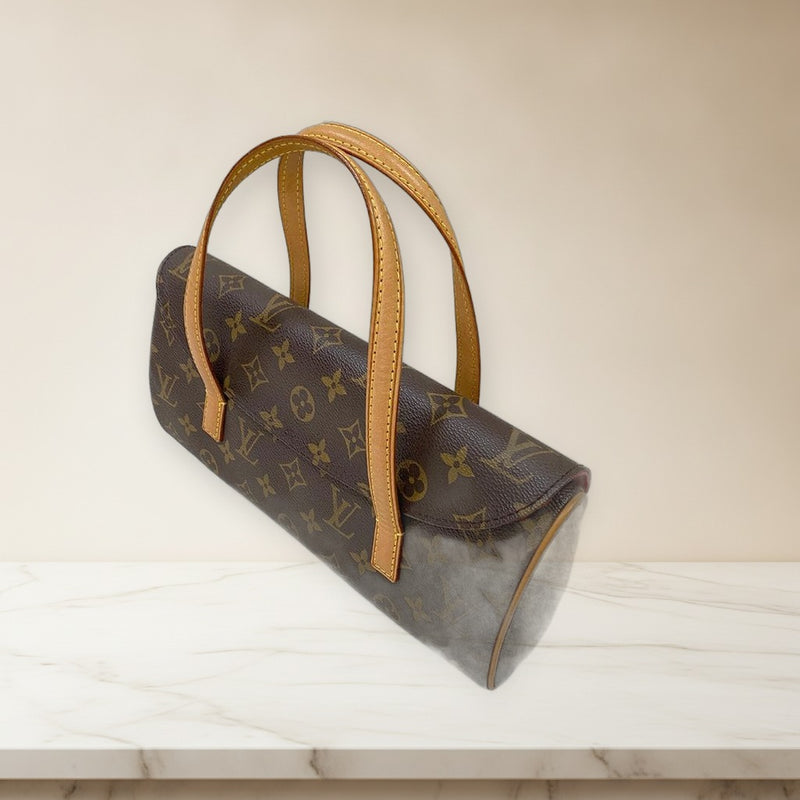 Louis Vuitton Monogram Sonatine M51902 Handbag Pvc Coated Canvas Leather Brown