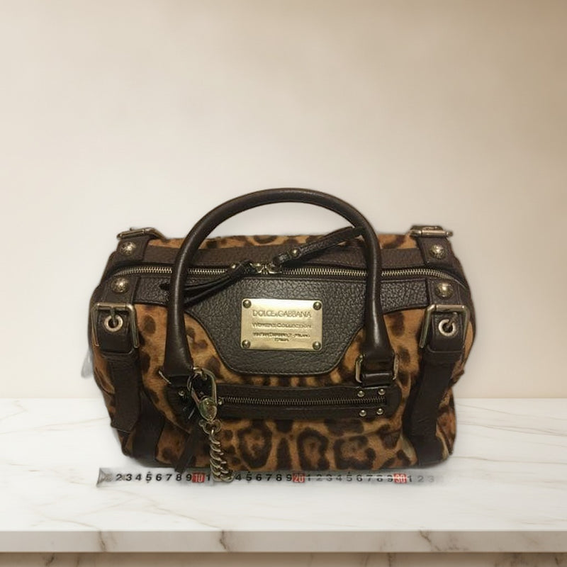 Dolce Gabbana Handbag Shoulder Bag Black Leather Womens