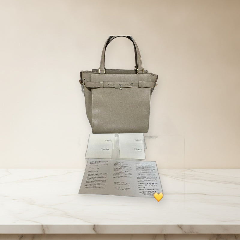 Valextra B-cube Handbag Shoulder Bag Leather