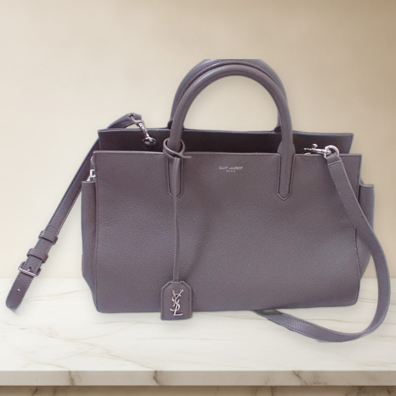 Saint Laurent Paris Cabas Rive Gauche 2-Way Handbag Shoulder Bag Leather