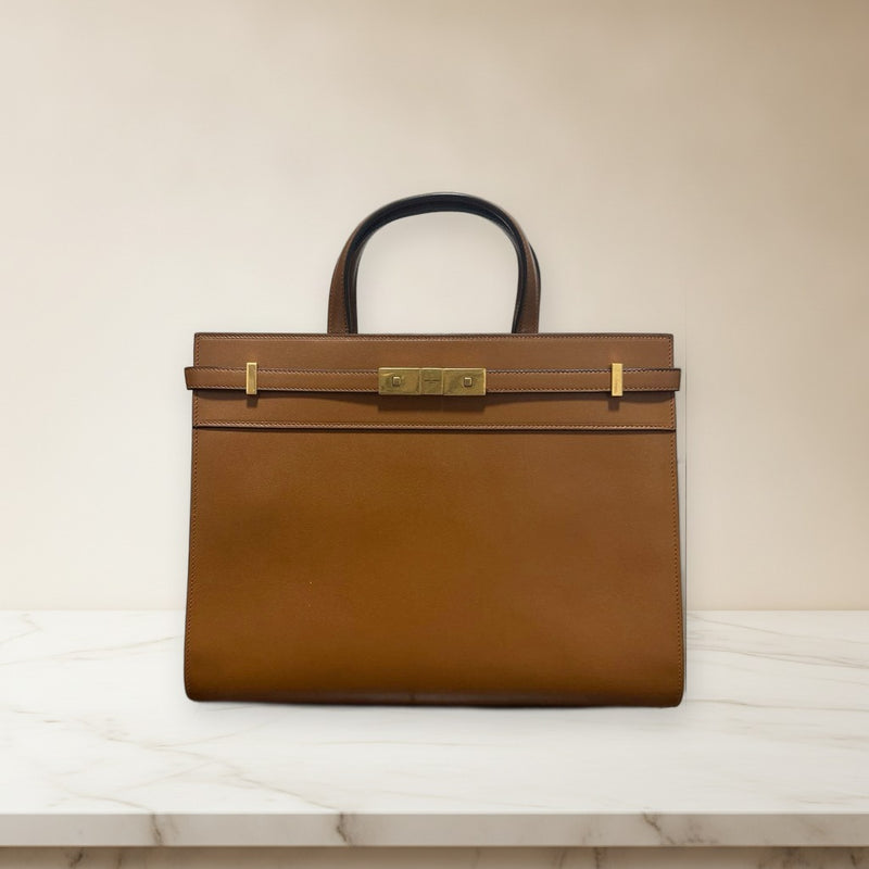 Saint Laurent Manhattan Tote Bag Smooth Leather Camel Shoulder Bag