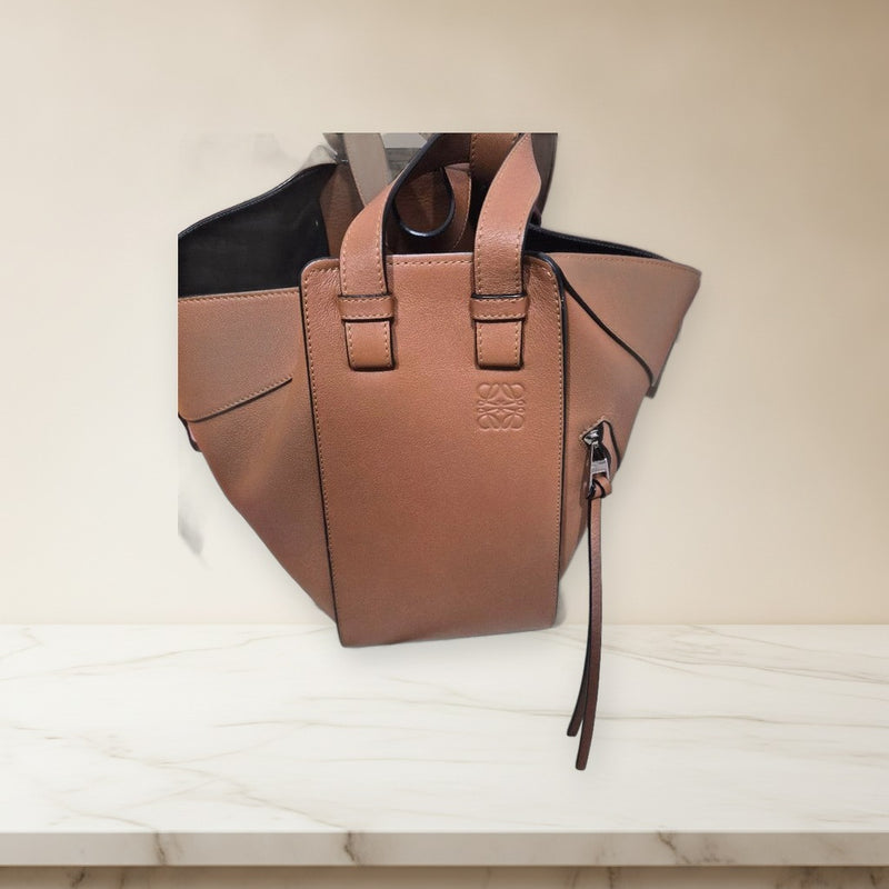 Loewe Hammock Small Shoulder Tote Handbag Tan