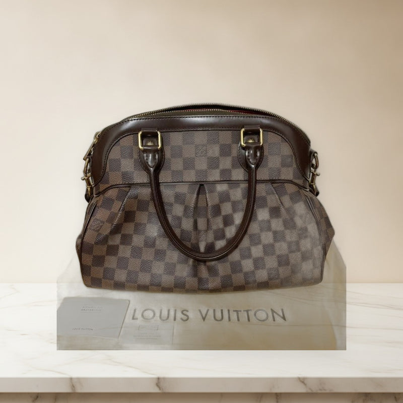 Louis Vuitton Damier Trevi Pm 2-Way Handbag Shoulder Bag Ebene