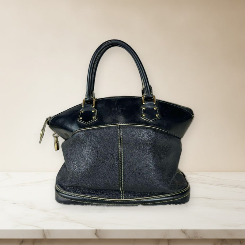 Louis Vuitton Suhali Lockit Pm M91888 Handbag Noir Goatskin Leather