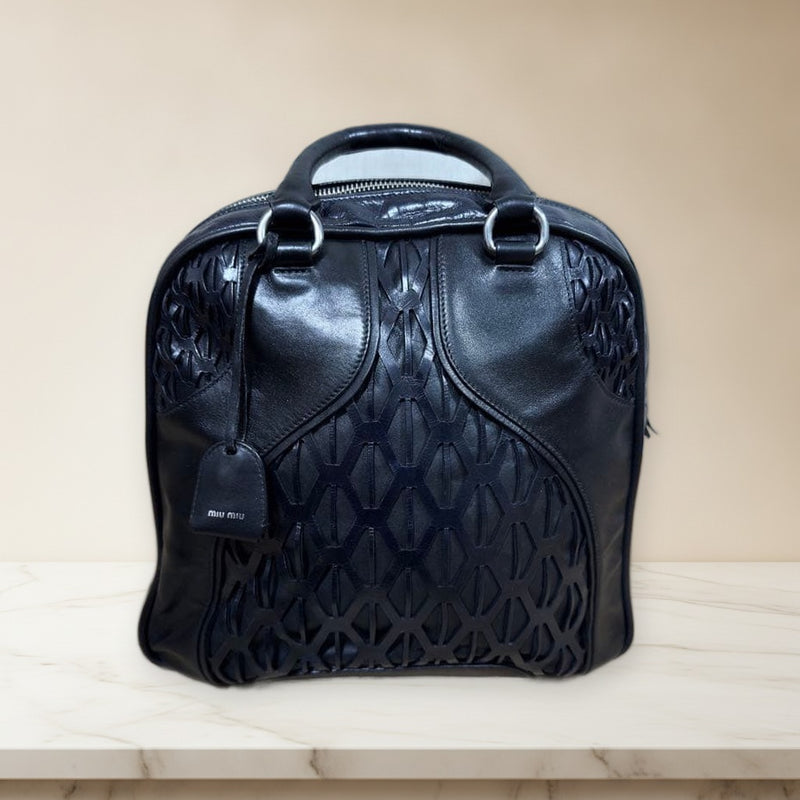 Miu Miu Archive Leather Tote Shoulder Bag