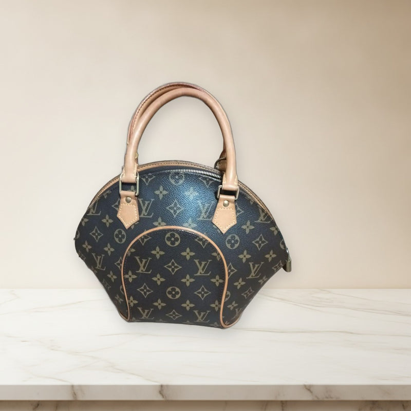 Louis Vuitton Monogram Ellipse Pm Handbag Brown Leather
