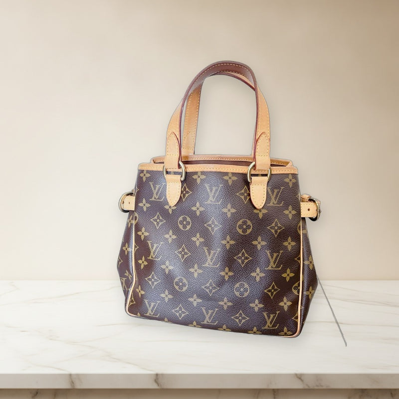 Louis Vuitton Monogram Batignolles M51156 Handbag Coated Canvas Marron Gold