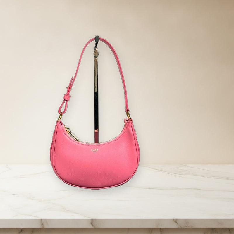 Celine Ava Handbag Shoulder Bag Pink Leather