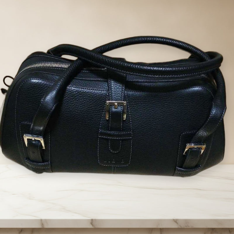 Loewe Senda Handbag Shoulder Bag Black Leather