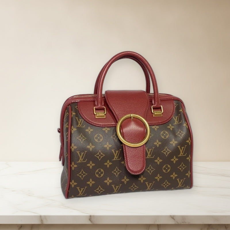 Louis Vuitton Monogram Golden Arrow Speedy M40802 Handbag Canvas Bordeaux