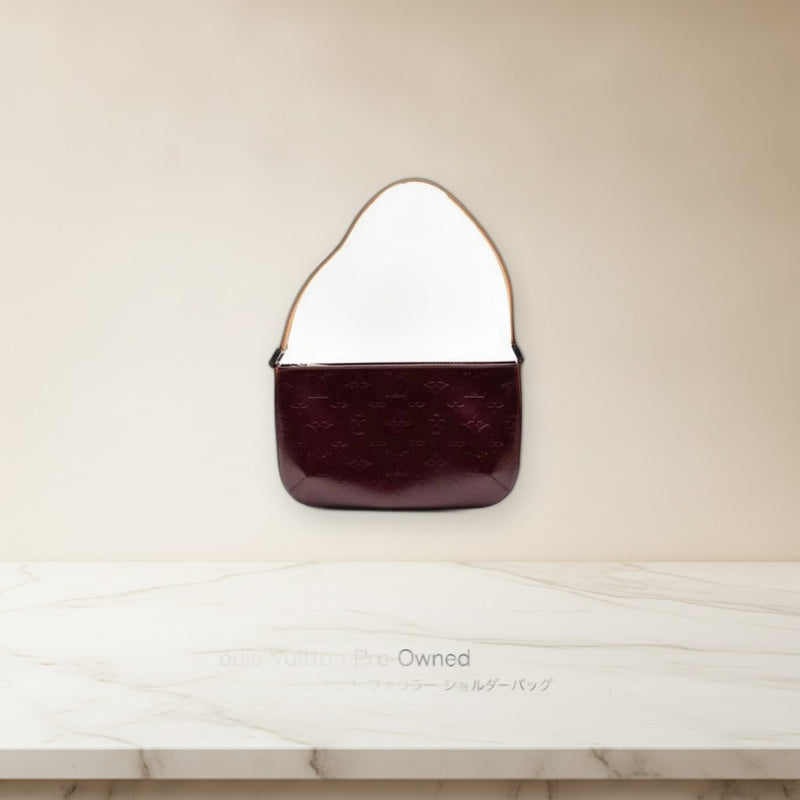 Louis Vuitton Monogram Mat Fowler M55146 Shoulder Bag Leather Violet