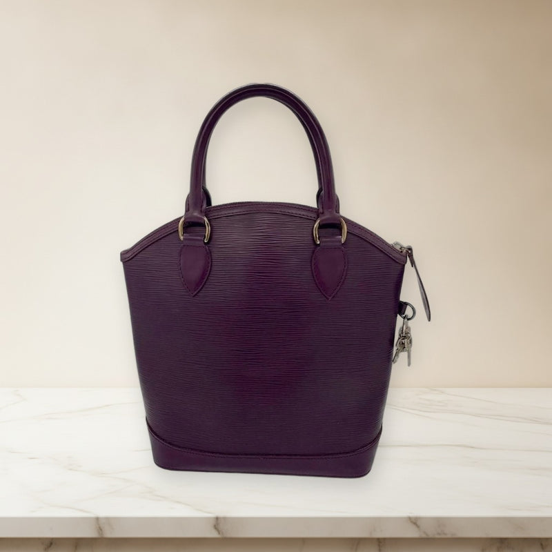 Louis Vuitton M4229K Epi Lockit Pm Handbag Cassis Purple Leather FL2058