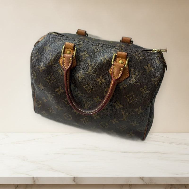 Louis Vuitton Monogram Handbag Canvas Leather Medium