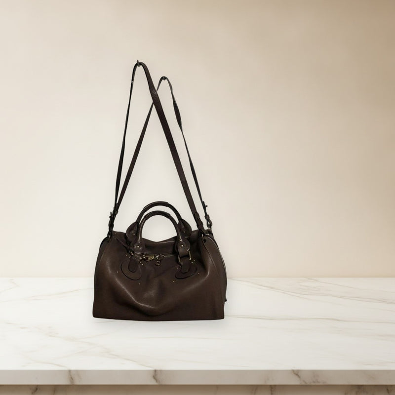 Chloe Handbag Shoulder Bag Brown Leather