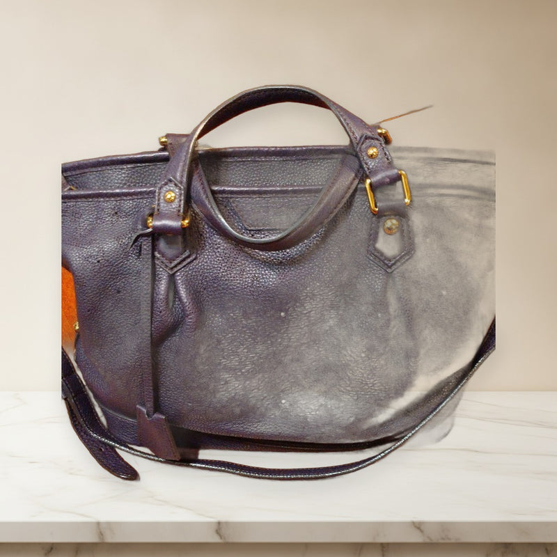 Louis Vuitton Mahina Stella Pm AR4131 2 Way Handbag Shoulder Leather Deep Purple