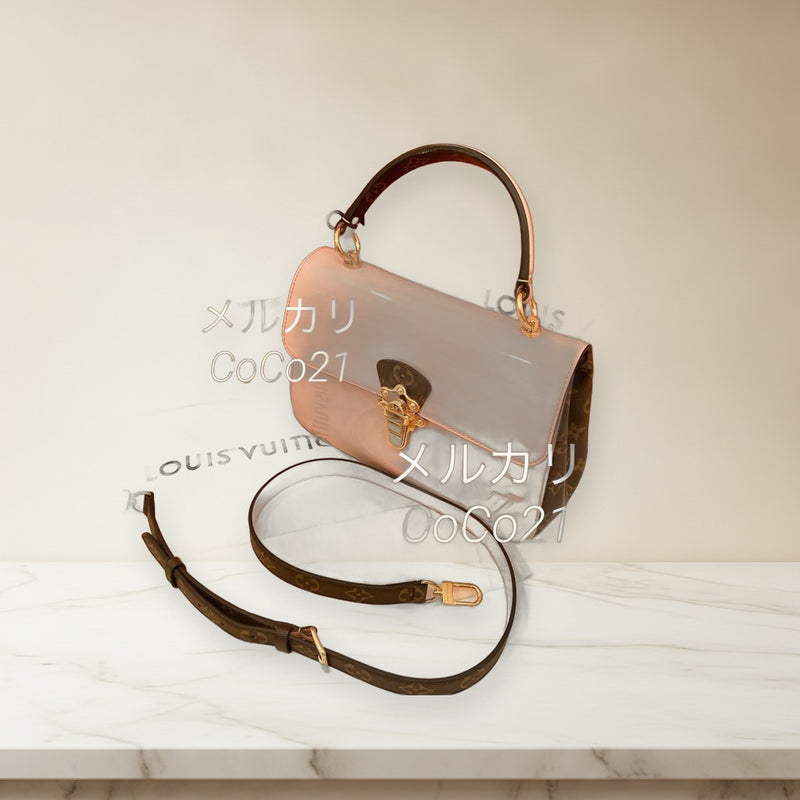 Louis Vuitton Monogram Cherrywood Bb Shoulder Bag Patent Rose Ballerine