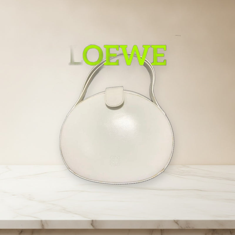 Loewe Handbag Tote Calf Leather White