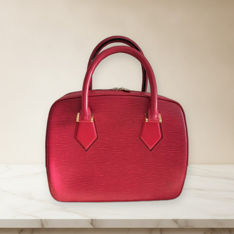 Louis Vuitton Epi Leather Handbag Tote Red