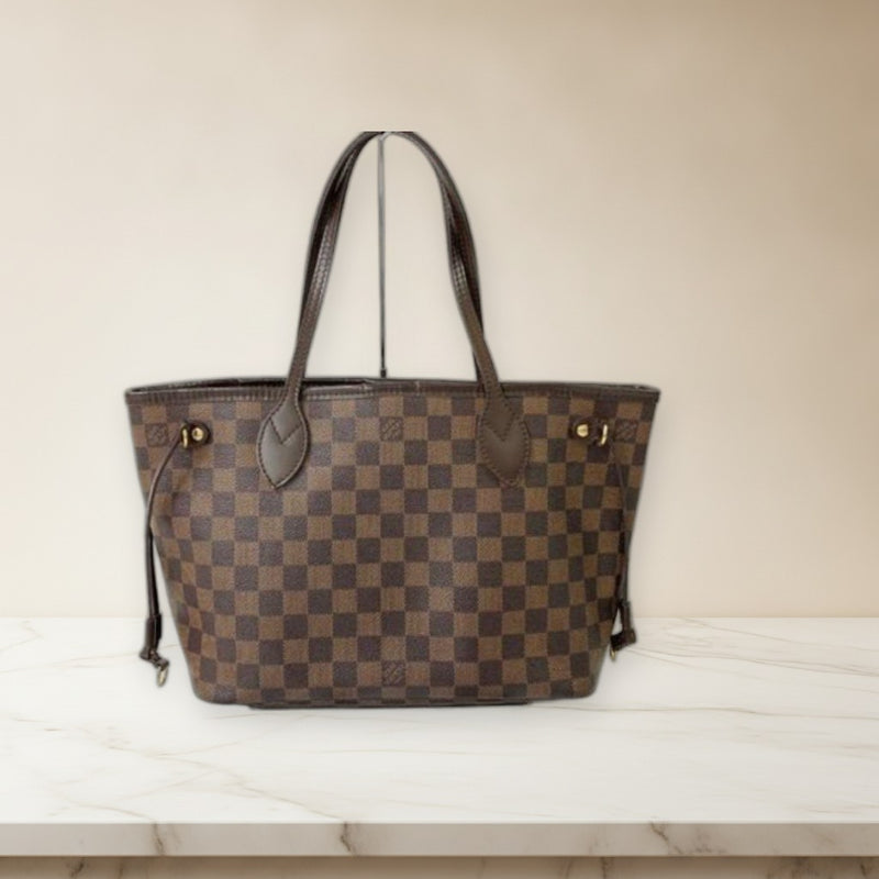 Louis Vuitton Neverfull Pm Tote Bag Damier Canvas Brown Shoulder Bag