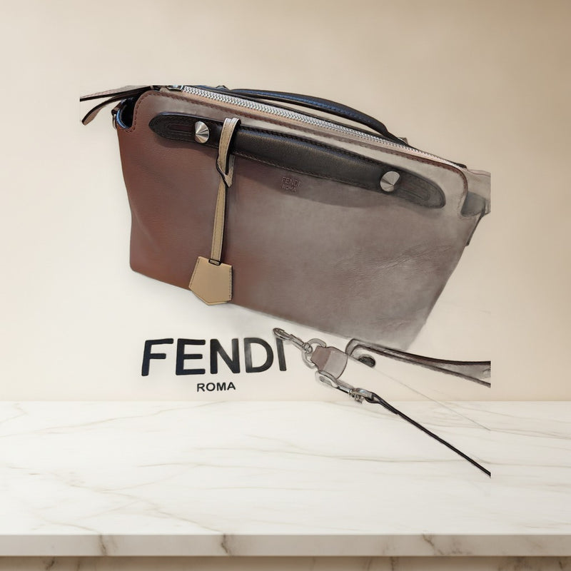 Fendi By The Way Shoulder Bag Handbag Pink Leather