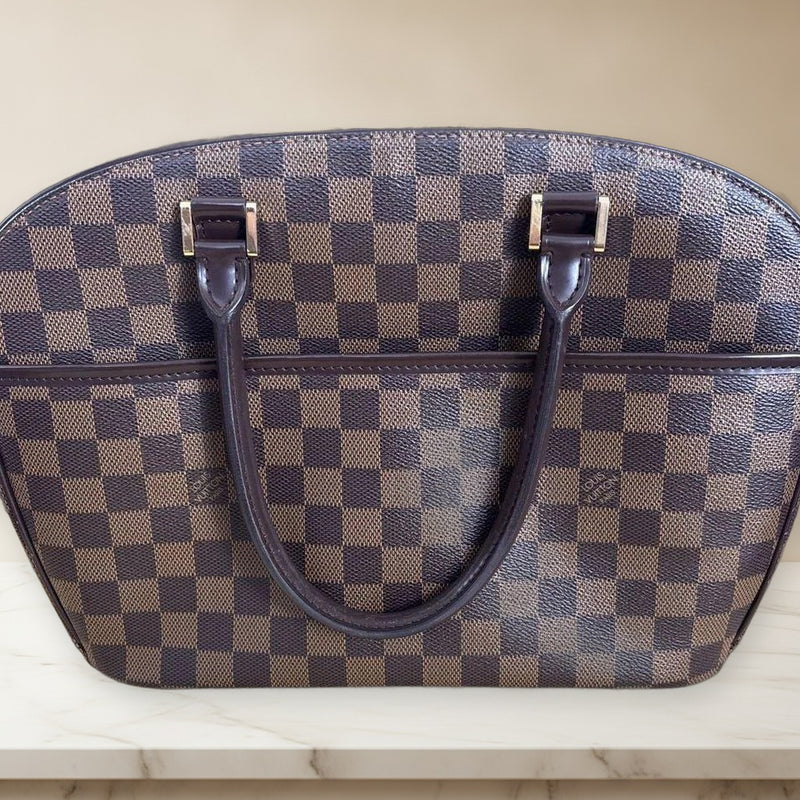 Louis Vuitton Saleya Horizontal Damier Ebene Canvas Shoulder Bag Handbag Brown