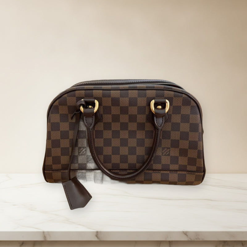 Louis Vuitton Damier Duomo Handbag Brown Canvas Leather