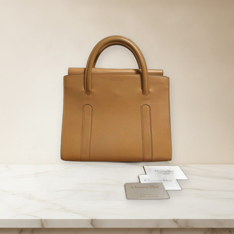 Christian Dior Handbag Leather Tote Shoulder Bag Womens