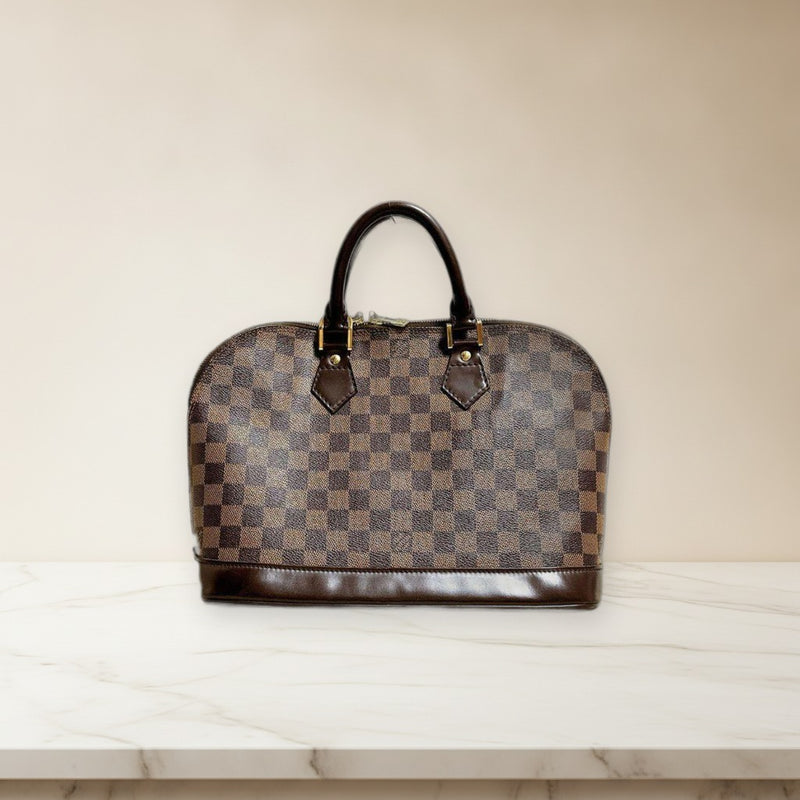 Louis Vuitton Alma N51131 Damier Ebene Handbag Brown