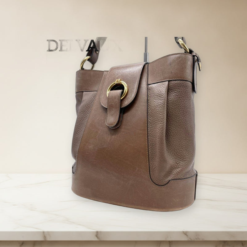 Delvaux Brillant Handbag Leather Brown