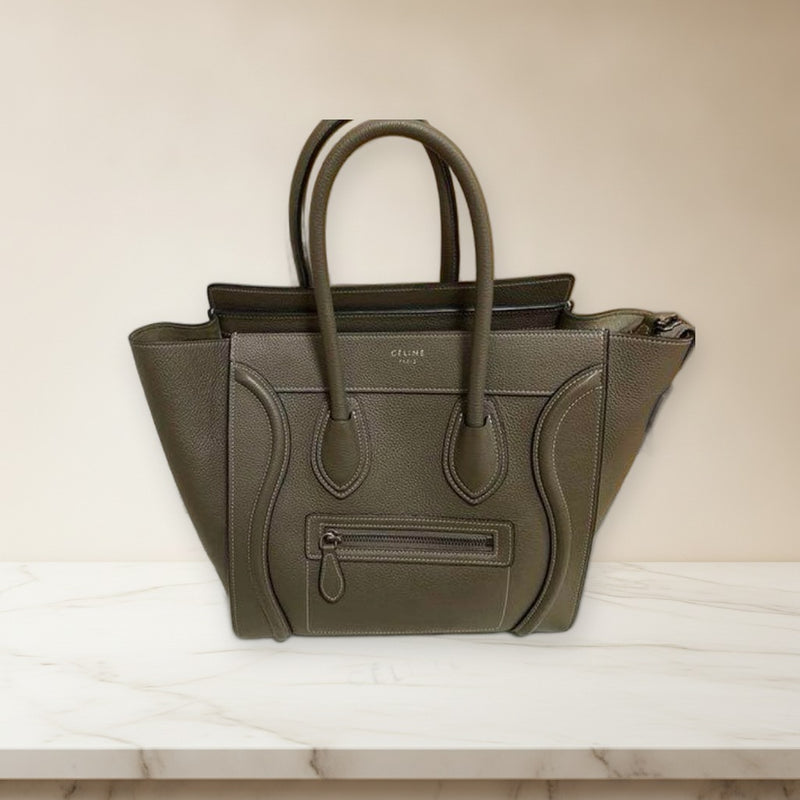 Celine Micro Luggage Bag Sulli Calfskin Tote Handbag