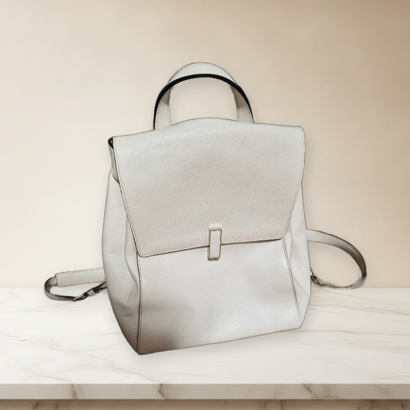 Valextra M 391737 Backpack White Leather