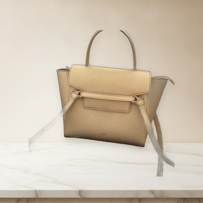 Celine Belt Bag Nano Crossbody Shoulder Bag Gold