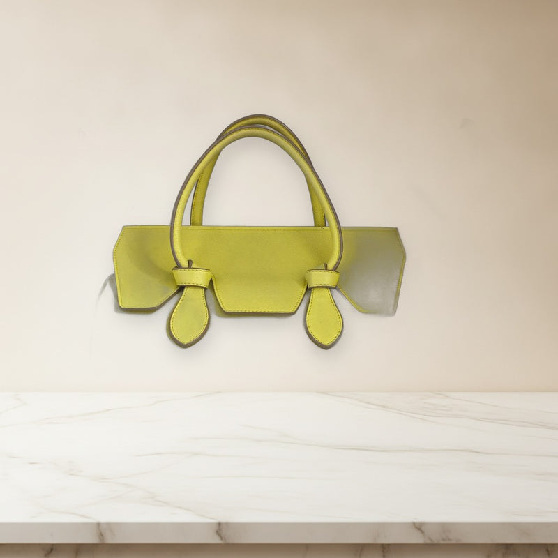 Celine Handbag Shoulder Bag Leather Yellow