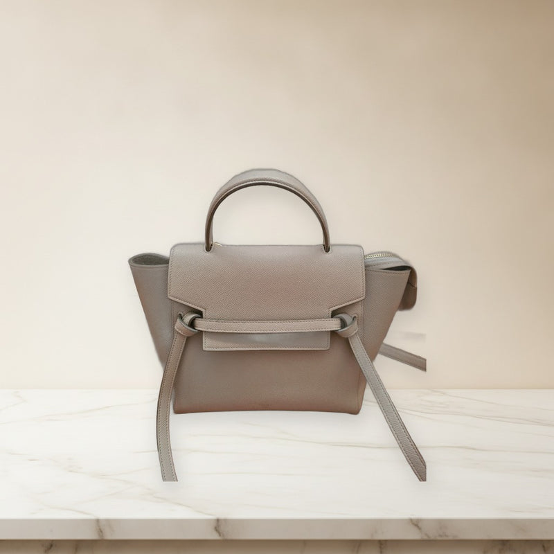 Celine Belt Bag Micro 180153ZVA.18LT Handbag Grained Calfskin Beige