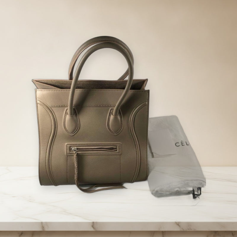 Celine Luggage Tote Handbag Beige