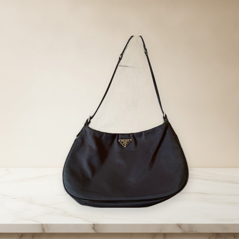Prada Handbag Nylon Dark Brown Tote Bag