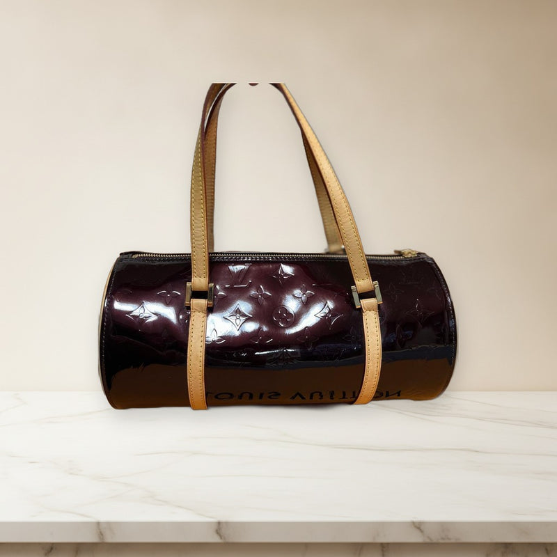 Louis Vuitton Vernis Papillon VI3097 Handbag Dark Purple Monogram